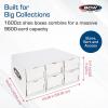 BCW 1600 Count Two Row Card House Storage Box with 6 Shoe Boxes | Holds 9600 Standard Trading Cards | Cardboard Storage House with Six 2 Row Card Storage Boxes