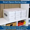 BCW 1600 Count Two Row Card House Storage Box with 6 Shoe Boxes | Holds 9600 Standard Trading Cards | Cardboard Storage House with Six 2 Row Card Storage Boxes