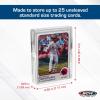 BCW Card Slider Box – 12 Pack | Holds 50 Cards Each | Clear, Stackable Trading Card Storage for Sports & Gaming Cards(25 Card)