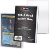 BCW Card Slider Box – 12 Pack | Holds 50 Cards Each | Clear, Stackable Trading Card Storage for Sports & Gaming Cards(10 Card)