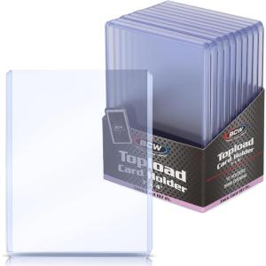 BCW (10 Brand Extra Super Thick Card Top Load for Baseball Cards (3 X 4 X 5 mm – Thick Card Topload Holder 197 Pt)