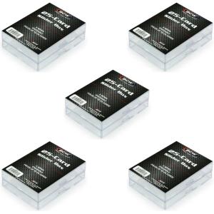 BCW Card Slider Box – 12 Pack | Holds 50 Cards Each | Clear, Stackable Trading Card Storage for Sports & Gaming Cards(25 Card)
