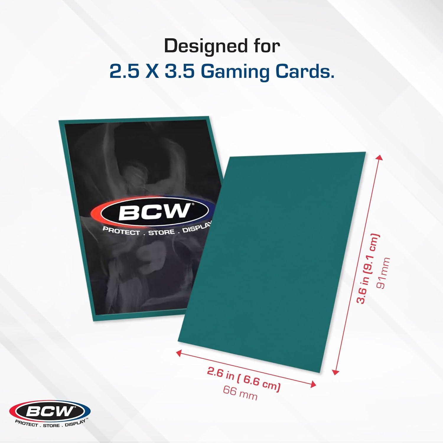 image:imageBCW Deck Guard Double Matte Teal Card Sleeves AcidFree ArchivalSafe No PVC AntiGlare Matte Finish Fits Standard 2 x 3 Game Cards Durable Deck Protector Sleeves 1500 Ct