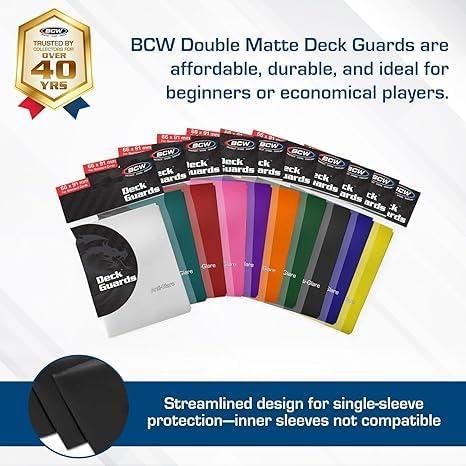 image:imageBCW Deck Guard Double Matte Teal Card Sleeves AcidFree ArchivalSafe No PVC AntiGlare Matte Finish Fits Standard 2 x 3 Game Cards Durable Deck Protector Sleeves 1500 Ct