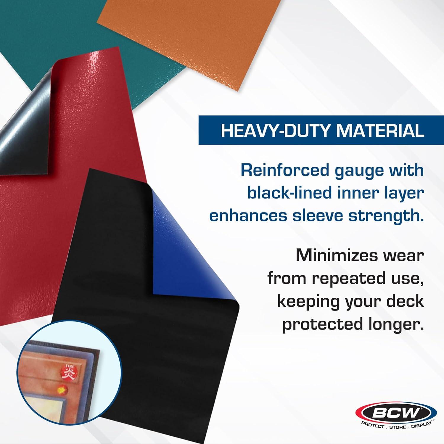 image:imageBCW Elite2 Glossy Card Sleeves Black CrystalClear Front Textured Back Fits 25 x 35 Cards 100 Ct