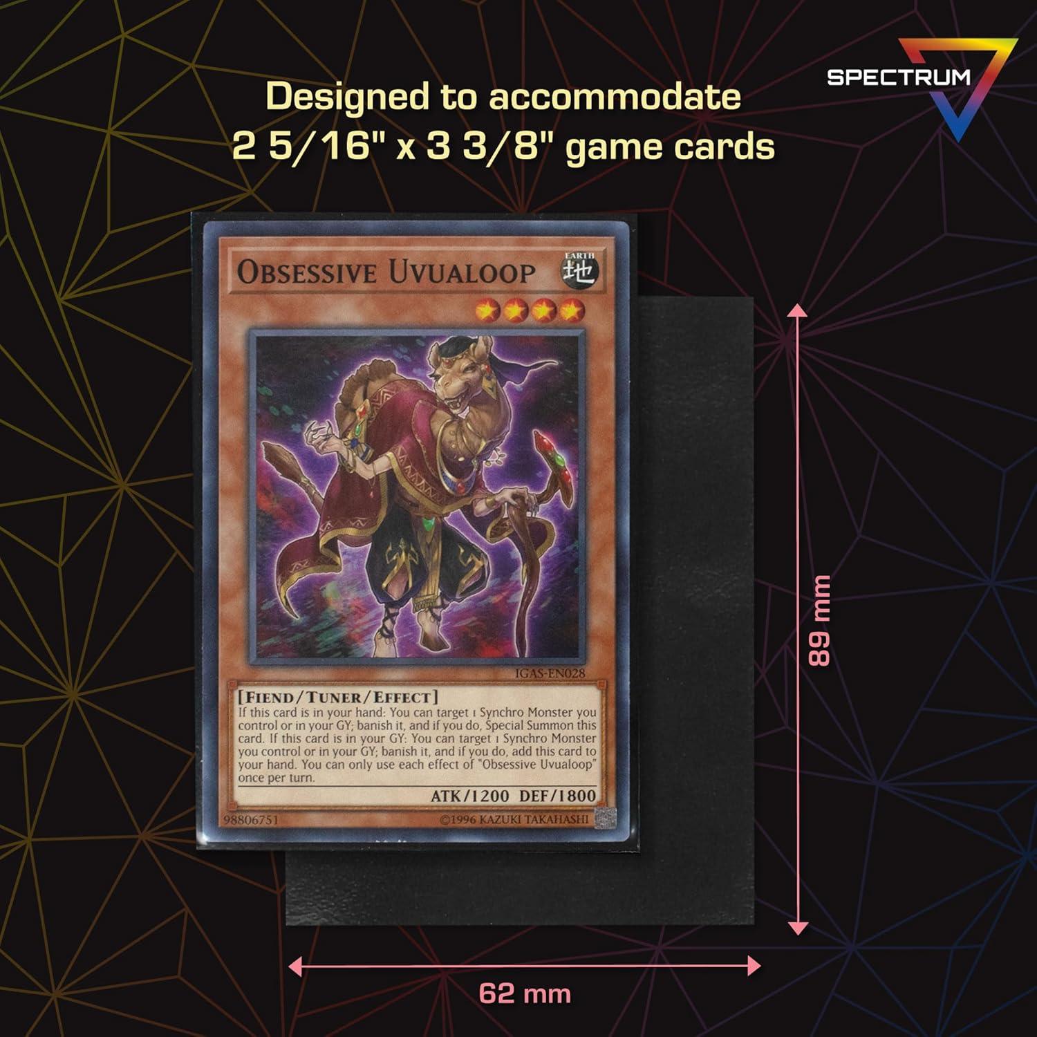 image:imageBCW Spectrum Elite Yugioh Sleeves 60 Pack Red Yugioh Card Sleeve Not for MTG or Pokemon Small Trading Card Sleeves Card Protector SleevesBlack