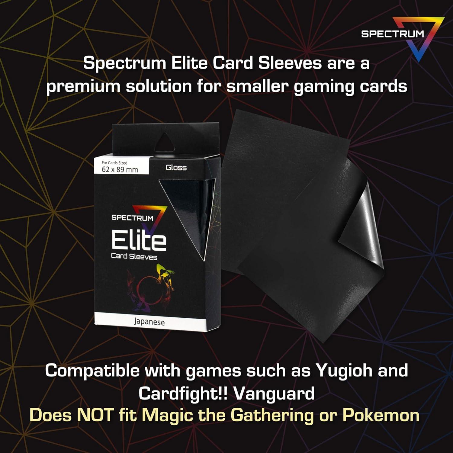 image:imageBCW Spectrum Elite Yugioh Sleeves 60 Pack Red Yugioh Card Sleeve Not for MTG or Pokemon Small Trading Card Sleeves Card Protector SleevesBlack