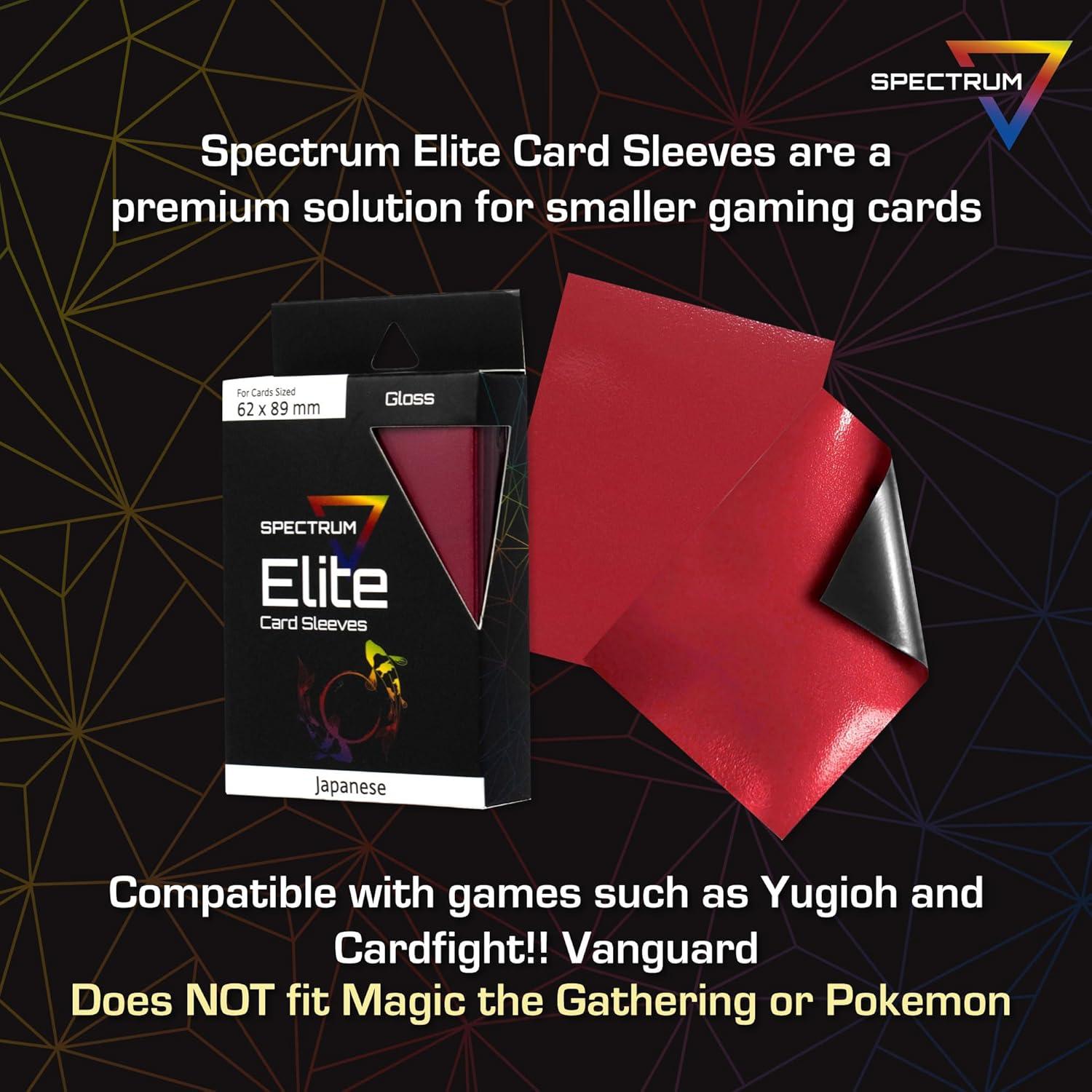 image:imageBCW Spectrum Elite Yugioh Sleeves 60 Pack Red Yugioh Card Sleeve Not for MTG or Pokemon Small Trading Card Sleeves Card Protector SleevesRed