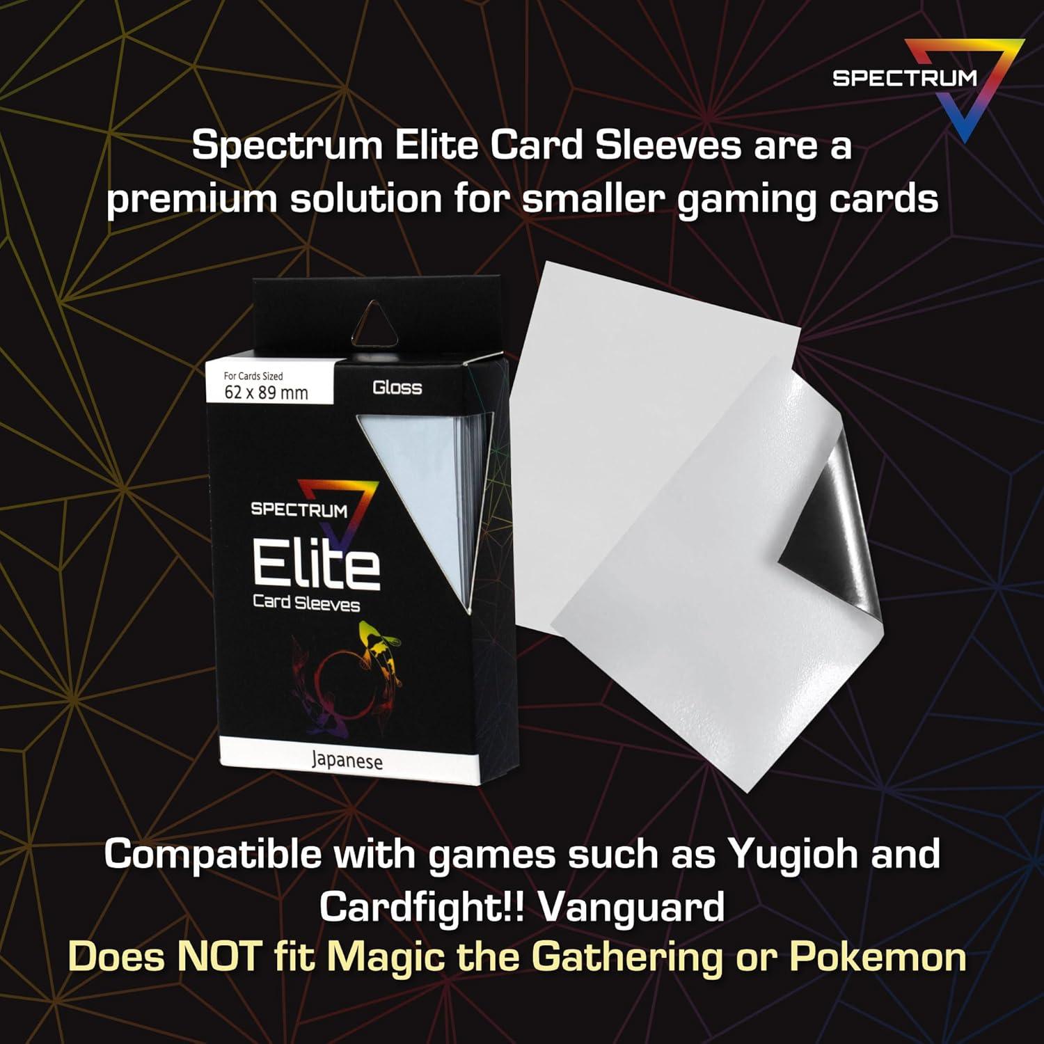 image:imageBCW Spectrum Elite Yugioh Sleeves 60 Pack Red Yugioh Card Sleeve Not for MTG or Pokemon Small Trading Card Sleeves Card Protector SleevesWhite