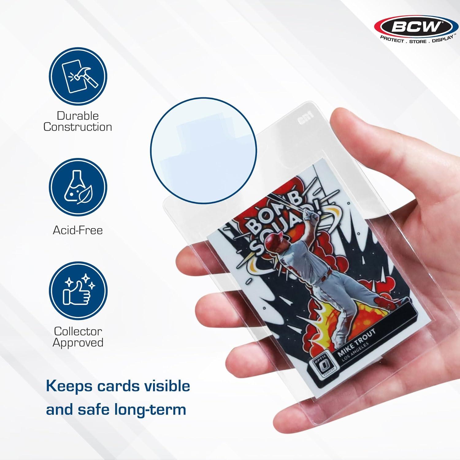 image:imageBCW Tabbed Card Sleeves 200 Pack Grading Sleeves for PSA BGS SGC CSG amp HGA Pull Tab for Standard Cards Fits Toploaders amp Semi Rigid Holders AcidFree Archival Safe200 Pack