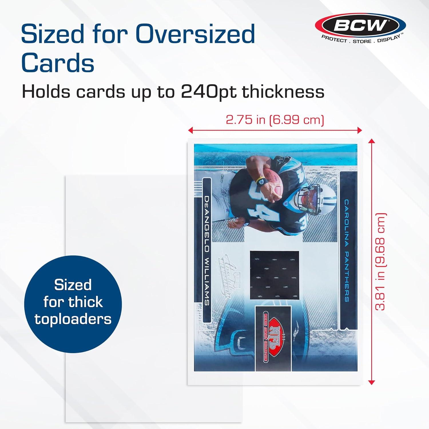 image:imageBCW Thick Trading Card Sleeve 500 ct Crystal Clear Polypropylene Protective Sleeves for Collectible Cards Card Protector Sleeves Holds Trading Cards Up To 240pt Fits ThickCard Topload Holders