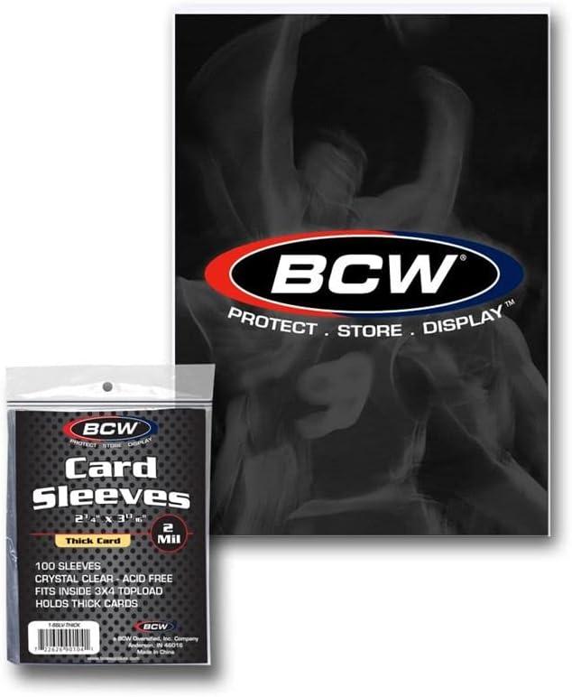 image:imageBCW Thick Trading Card Sleeve 500 ct Crystal Clear Polypropylene Protective Sleeves for Collectible Cards Card Protector Sleeves Holds Trading Cards Up To 240pt Fits ThickCard Topload Holders