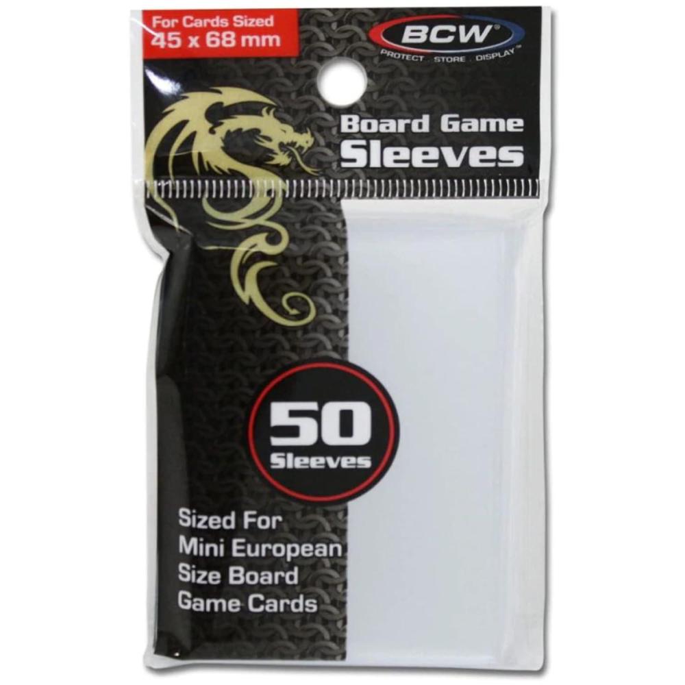 image:imageBCW 45x68mm Board Game Sleeves Precision Fit for MiniSized Cards Clear Durable Protection Perfect for Collectors amp Gamers Reliable Card Protection LongLasting Board Game Accessory