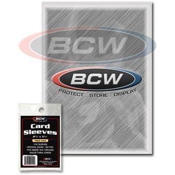 image:imageBCW Protective Trading Card Sleeves x 100 Thick Card Sleeve Pack