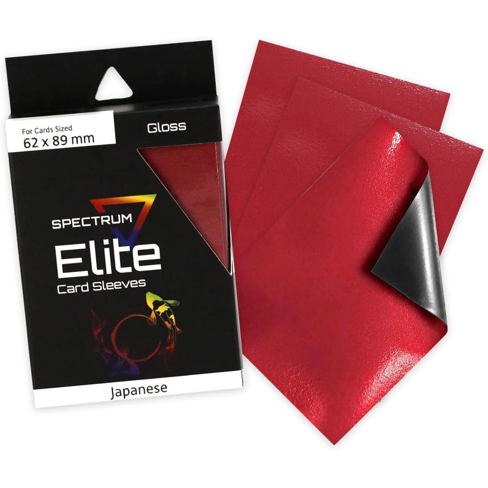 image:imageBCW Spectrum Elite Yugioh Sleeves 60 Pack Red Yugioh Card Sleeve Not for MTG or Pokemon Small Trading Card Sleeves Card Protector SleevesRed