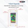 BCW 1/2 Inch Acrylic Card Holder (1 Pack) | Clear Acrylic Trading Card Display | Fits Most Trading Card Sizes | Beveled Edge Collectible Card Display Case(2 Pack)