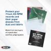 BCW 45 RPM Record Sleeves – 400 Count | Fits Standard 7 Inch Single 45s | Snug-Fit 2 Mil Polypropylene Outer Sleeves | Archival Plastic Covers for Vinyl Record Storage and Protection(1 Pack)