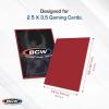 BCW Deck Guard – Double Matte Red Card Sleeves | Acid-Free, Archival-Safe, No PVC | Anti-Glare Matte Finish | Fits Standard 2½” x 3½” Game Cards | Durable Deck Protector Sleeves | 1 Box