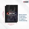 BCW Elite2 Glossy Card Sleeves – Black | Crystal-Clear Front | Textured Back | Fits 2.5″ x 3.5″ Cards – 100 Ct