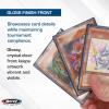 BCW Elite2 Glossy Card Sleeves – Black | Crystal-Clear Front | Textured Back | Fits 2.5″ x 3.5″ Cards – 100 Ct
