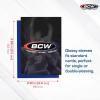 BCW Elite2 Glossy Card Sleeves – Blue | Crystal-Clear Front | Textured Back | Fits 2.5″ x 3.5″ Cards – 100 Ct