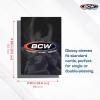 BCW Elite2 Glossy Card Sleeves – Gray |100ct | Crystal-Clear Front | Textured Back | Fits 2.5″ x 3.5″ Cards(Gray)