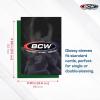BCW Elite2 Glossy Card Sleeves – Green | 100ct | Crystal-Clear Front | Textured Back | Fits 2.5″ x 3.5″ Cards(Green)
