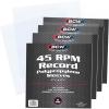 BCW 45 RPM Record Sleeves – 400 Count | Fits Standard 7 Inch Single 45s | Snug-Fit 2 Mil Polypropylene Outer Sleeves | Archival Plastic Covers for Vinyl Record Storage and Protection(400 Pack)
