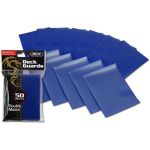 50 Premium Blue Double Matte Deck Guard Sleeve Protectors for Gaming Cards like Magic The Gathering MTG, Pokemon, YU-GI-OH!, & More.