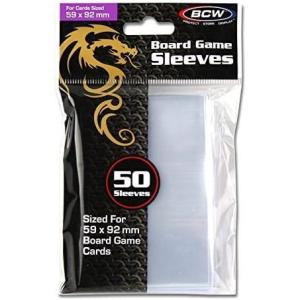 BCW Board Game Sleeves | 59x92mm Card Sleeves for European & American Board Game Cards | Durable Acid-Free | Archival Quality Protection | 50 Sleeves per Pack