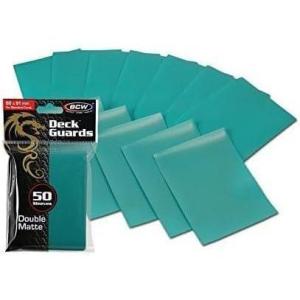 BCW Deck Guard – Double Matte Teal Card Sleeves | Acid-Free, Archival-Safe, No PVC | Anti-Glare Matte Finish | Fits Standard 2½” x 3½” Game Cards | Durable Deck Protector Sleeves | 1500 Ct