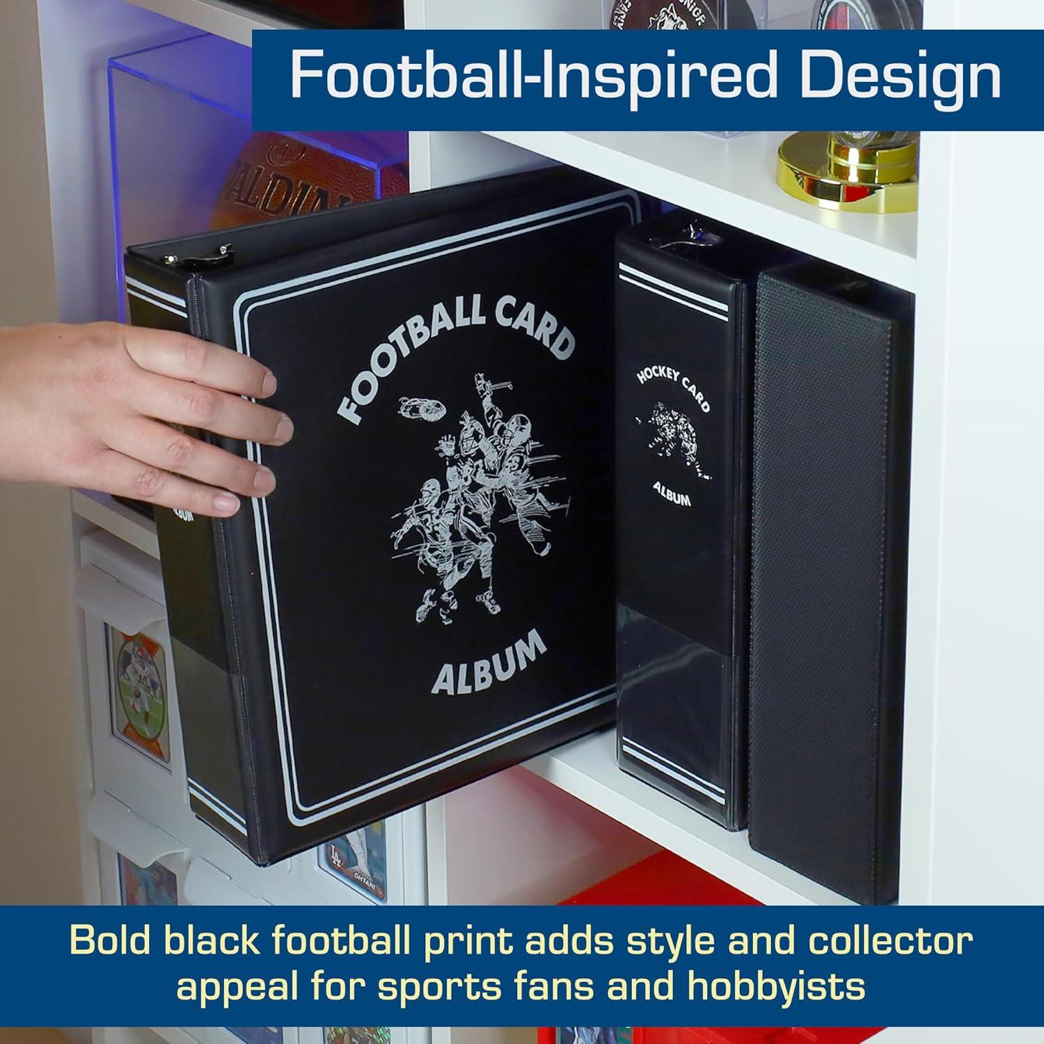 image:imageBCW 3Inch Basketball Album Black Durable Binder for 90 Protective Pages HeavyDuty DRing Ideal for Basketball Card Collectors Storage and ProtectionFootball