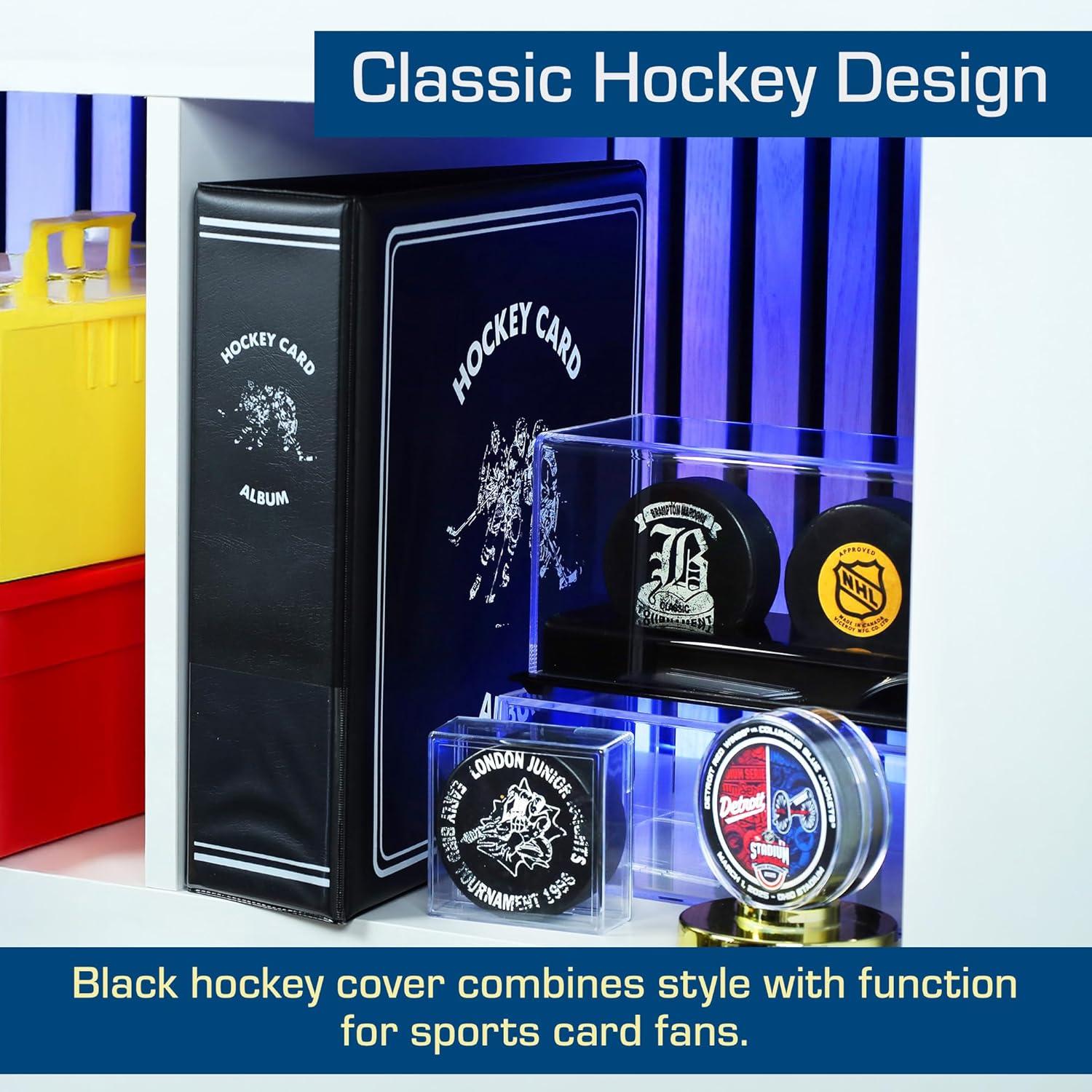 image:imageBCW 3Inch Basketball Album Black Durable Binder for 90 Protective Pages HeavyDuty DRing Ideal for Basketball Card Collectors Storage and ProtectionHockey