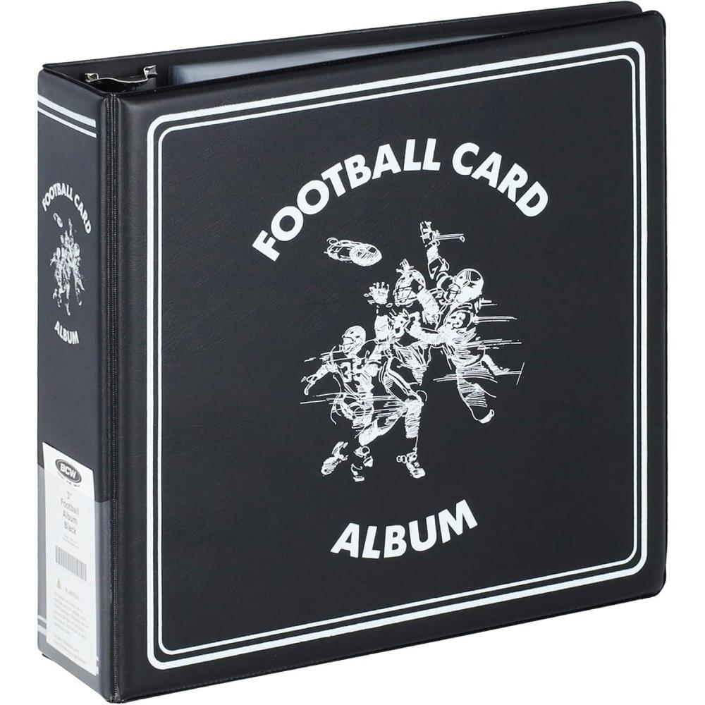 image:imageBCW 3Inch Basketball Album Black Durable Binder for 90 Protective Pages HeavyDuty DRing Ideal for Basketball Card Collectors Storage and ProtectionFootball
