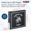 BCW 3-Inch Basketball Album – Black | Durable Binder for 90 Protective Pages, Heavy-Duty D-Ring | Ideal for Basketball Card Collectors, Storage, and Protection(Football)