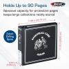 BCW 3-Inch Basketball Album – Black | Durable Binder for 90 Protective Pages, Heavy-Duty D-Ring | Ideal for Basketball Card Collectors, Storage, and Protection(Basketball)