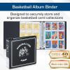 BCW 3-Inch Basketball Album – Black | Durable Binder for 90 Protective Pages, Heavy-Duty D-Ring | Ideal for Basketball Card Collectors, Storage, and Protection(Basketball)