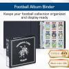 BCW 3-Inch Basketball Album – Black | Durable Binder for 90 Protective Pages, Heavy-Duty D-Ring | Ideal for Basketball Card Collectors, Storage, and Protection(Football)
