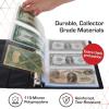 BCW LaserWeld 4-Pocket Currency Page – 100ct | Holds 4 Regular Bills with Label Pocket | Acid-Free Polypropylene | Top Loading, Laser-Welded Pages | Flat, Glare-Free Display for 3-Ring Binders