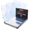 BCW LaserWeld 4-Pocket Currency Page – 100ct | Holds 4 Regular Bills with Label Pocket | Acid-Free Polypropylene | Top Loading, Laser-Welded Pages | Flat, Glare-Free Display for 3-Ring Binders