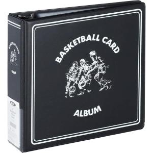 BCW 3-Inch Basketball Album – Black | Durable Binder for 90 Protective Pages, Heavy-Duty D-Ring | Ideal for Basketball Card Collectors, Storage, and Protection(Basketball)