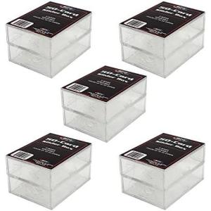 BCW 2-Piece 50 Card Slider Box – 5 Pack | Premium Trading Card Storage | Sturdy, Stackable, Crystal-Clear Design for Sports & Collectible Cards