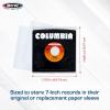 BCW 45 RPM Record Sleeves – 100 Count | Fits Standard 7 Inch Single 45s | Snug-Fit 2 Mil Polypropylene Outer Sleeves | Archival Plastic Covers for Vinyl Record Storage and Protection