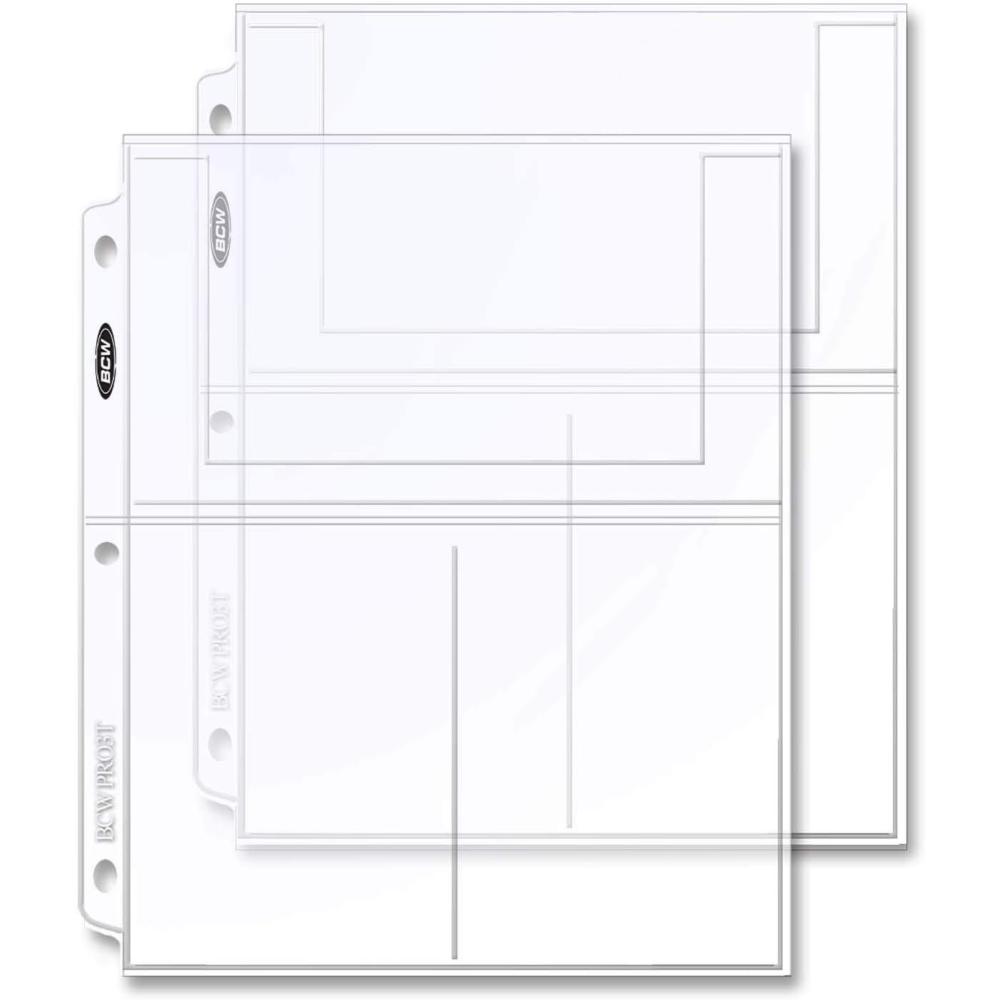 image:imageBCW Pro 3Pocket Photo Sleeves 100 Pack  4x6 AcidFree Archival Pages for Binders  Clear PVCFree Protection for Photos amp Cards20 Pack
