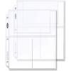 BCW Pro 3-Pocket Photo Sleeves (100 Pack) | 4″x6″ Acid-Free, Archival Pages for Binders | Clear, PVC-Free Protection for Photos & Cards(20 Pack)