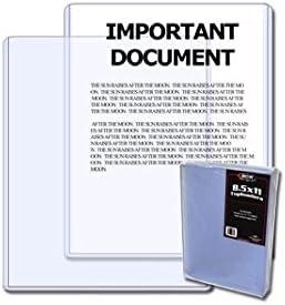 image:imageBCW Premium 85x11 Topload Holder 50ct Rigid PVC No Harmful Additives Protects Photos Prints and Work Papers Crystal Clear Display Document Toploader Clear Plastic Document Holder