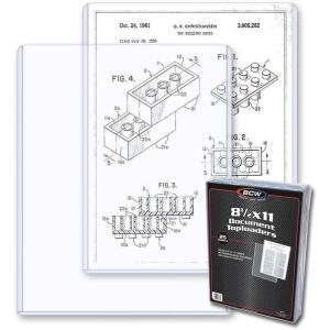 BCW Premium 8.5×11 Topload Holder -100 ct | Rigid PVC, No Harmful Additives | Protects Photos, Prints, and Work Papers | Crystal Clear Display Document Toploader | Clear Plastic Document Holder