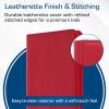 BCW Z-Folio 9-Pocket LX Album – Red | Secure Zipper Card Organizer | Premium Leatherette Card Collection Binder | Trading Card Binder for Pokemon, MTG, Sport Cards and More