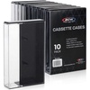 BCW Cassette Tape Cases – 10 Pack (Black) | Replacement Audio Cassette Cases | Protect & Store Standard Cassette Tapes | Durable Plastic Storage for Music & Blank Tapes(Black)